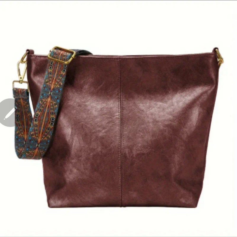Geometric Strap Hobo Bag